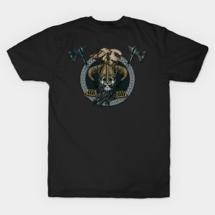 Awesome viking skull with eagle T-Shirt